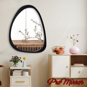 Hallway Mirror, Wavy Wall Mirror, Asymmetric Mirror, Abstract Mirror, Wavy Mirror Home Decor, Large Pond