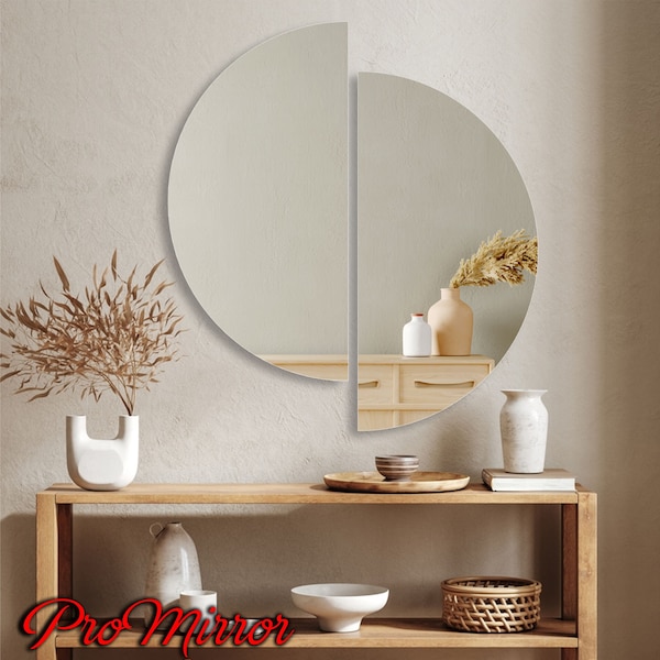 Aesthetic Mirror, Bathroom Sink Mirror, Geometrik Mirror, Half Moon Mirror, Round Mirror, Moon Mirror,