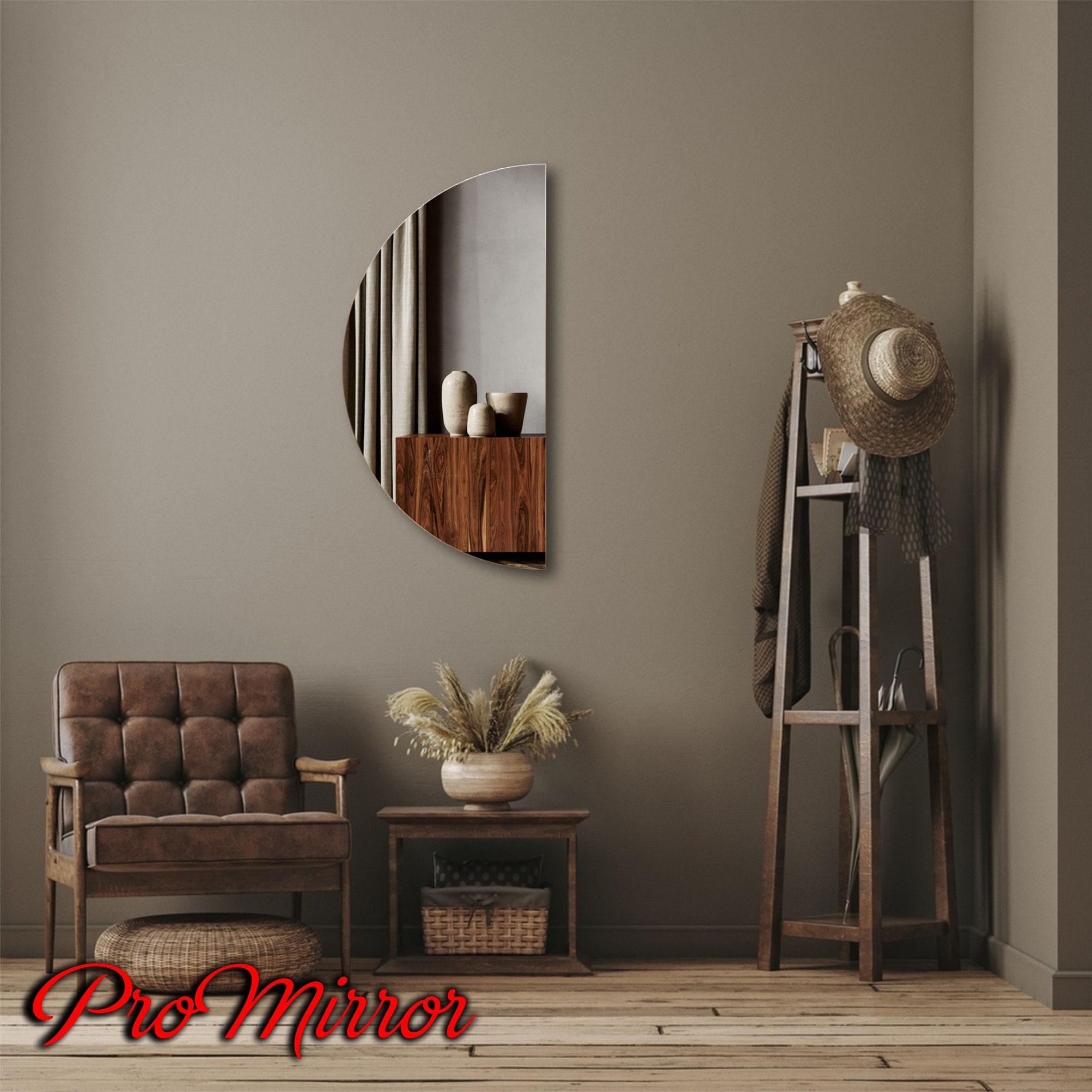 Espejo Ovalado Decorativo Borde Negro 55 x 80 cm, Espejo de Baño Ovalado  Enmarcado Negro, Espejo de Pared Ovalado