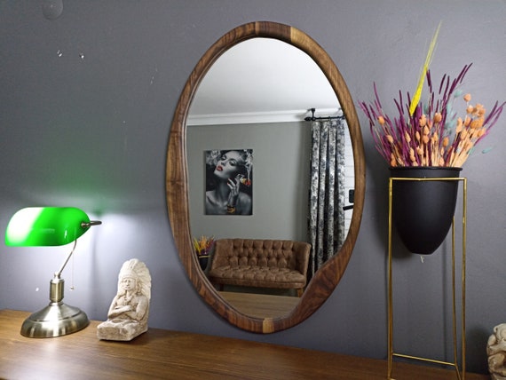 ANDY STAR® Modern Round Mirror Bathroom Vanity Mirror Matte Black Metal  Framed 1'' Depth Wall Mounted Minimalist Mirror