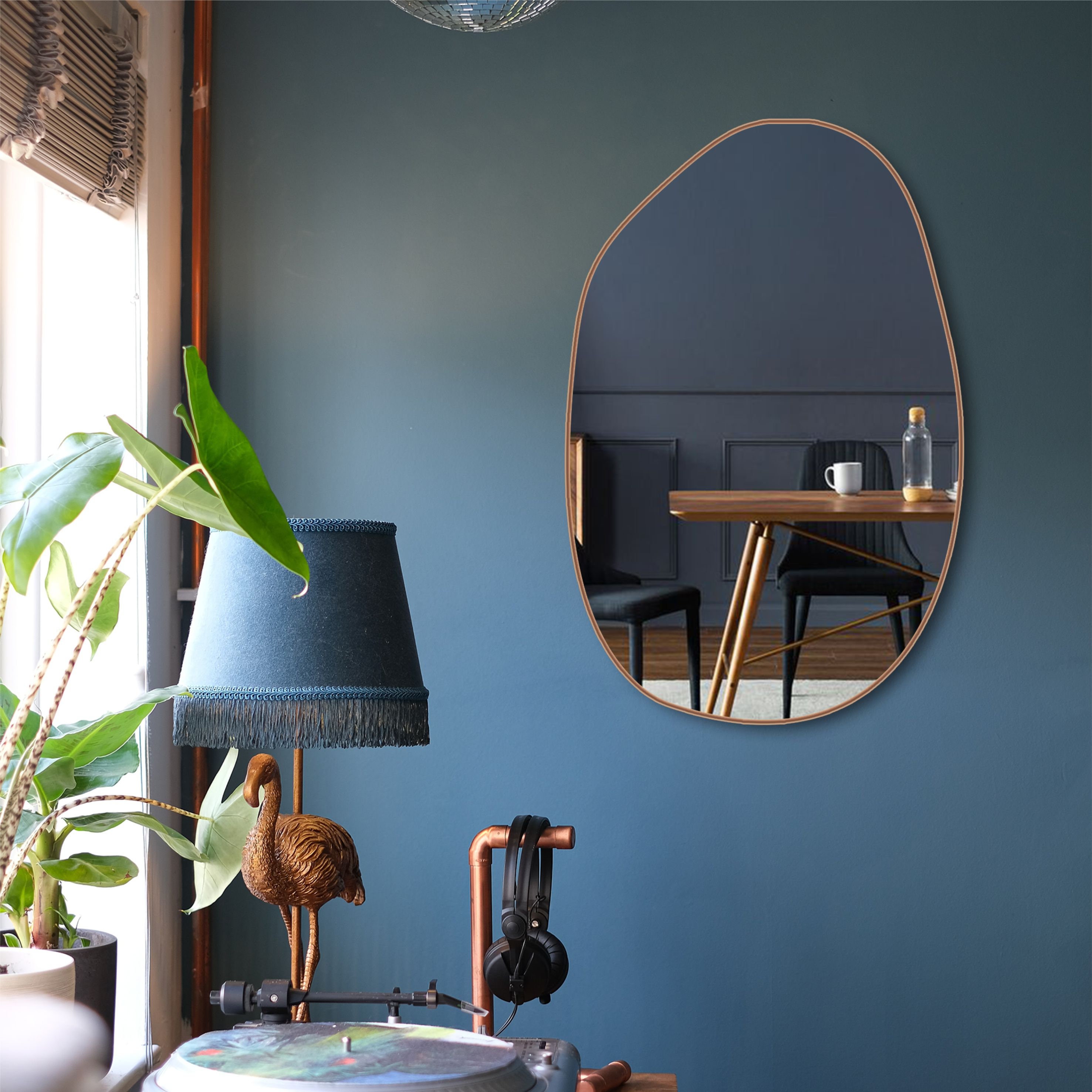 Decorative Mirror Irregular Mirror Wall Mirror Office Etsy