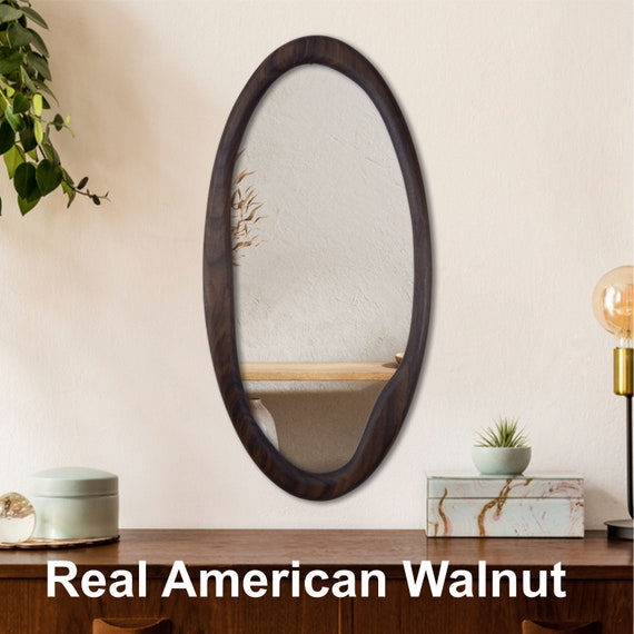 Espejo de baño LED ovalado de 36 x 24 pulgadas, espejo de baño ovalado  iluminado con marco negro, espejo ovalado montado en la pared con luces,  espejo