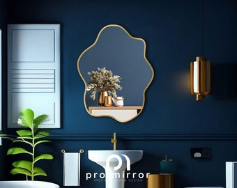 Asymetric Mirror, Curvy Mirror, Wavy Mirror, Asymetrical Mirror, Wall Mirror,