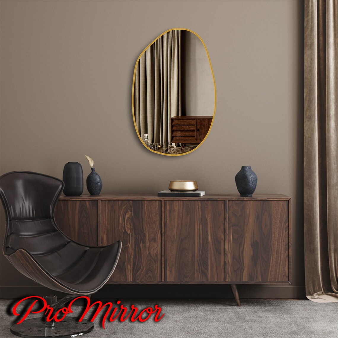 Decorative Mirror Irregular Mirror Wall Mirror Office Etsy