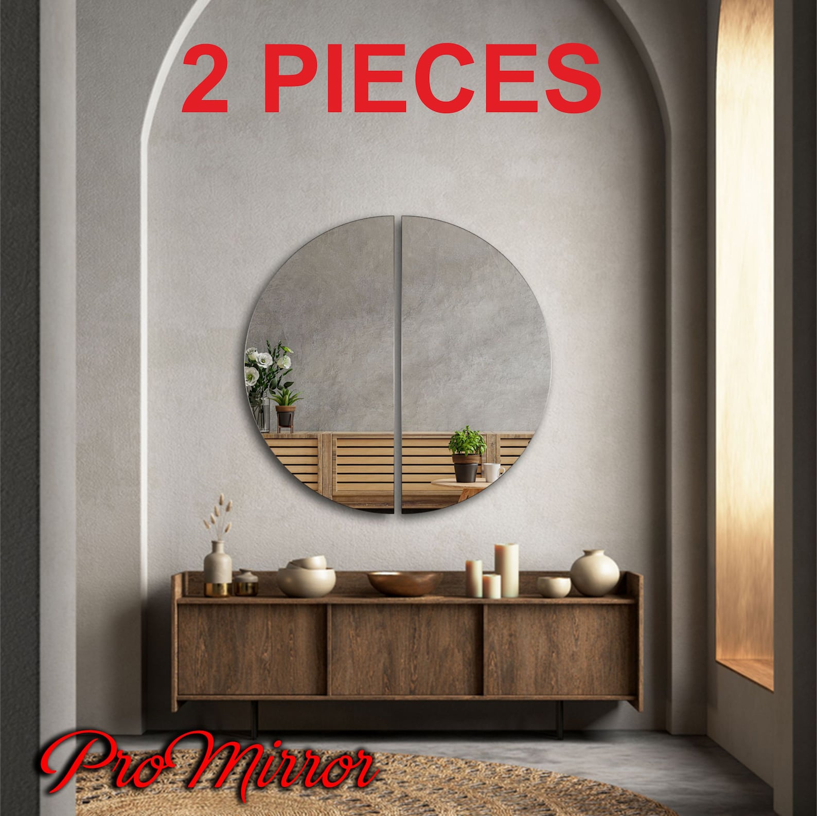 Half Moon Mirror, Wall Decor Mirror, Entryway Mirror, Smoked Mirror — free download