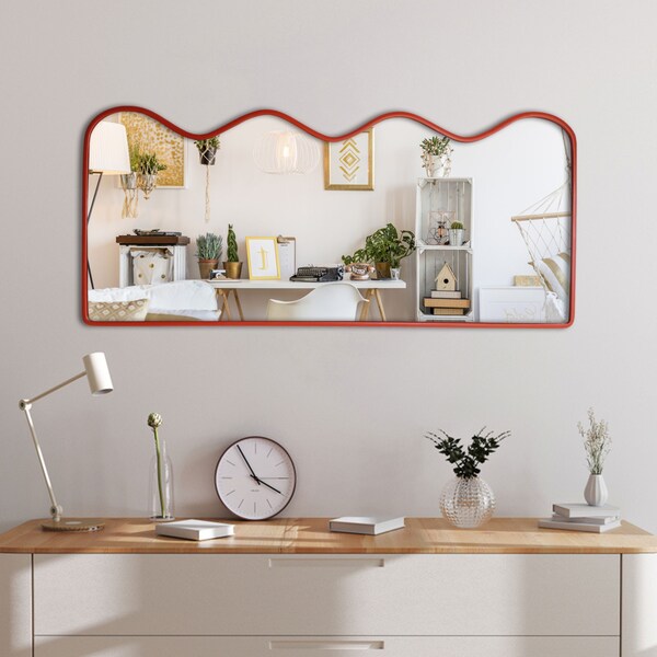 Full Body Mirror, deco wall mirror,  dressing room mirror, mirror mid century, art deco mirror, living room mirror