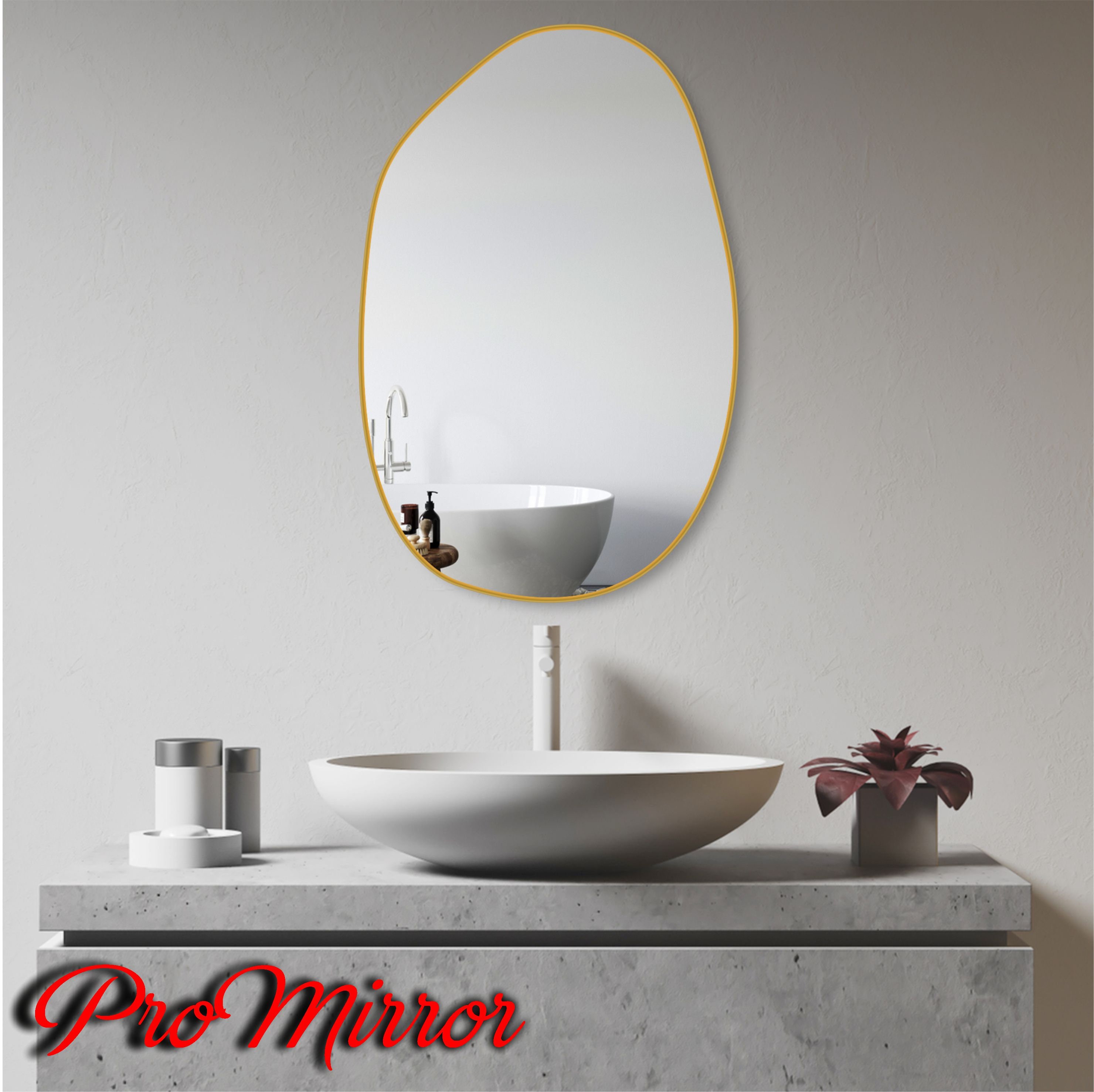 Decorative Mirror Irregular Mirror Wall Mirror Office Etsy