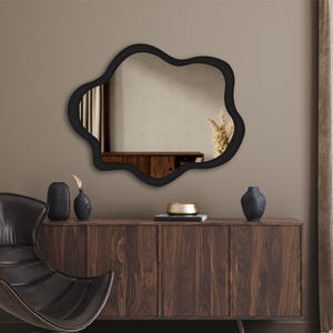 Wavy Wall Mirror, Irregular Mirror, Decorative Mirror, Asymetric Wall Mirror,