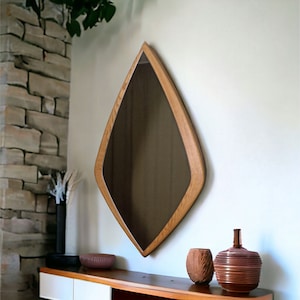 Organic Mirror, Wood Mirror, Design Mirror, Modern Mirror, Mid Century Mirror,