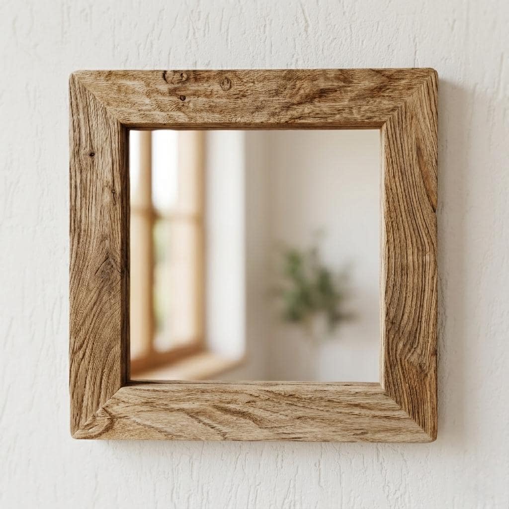 Handmade Reclaimed Chestnut Wood Mirror, Barnwood Frame - Etsy