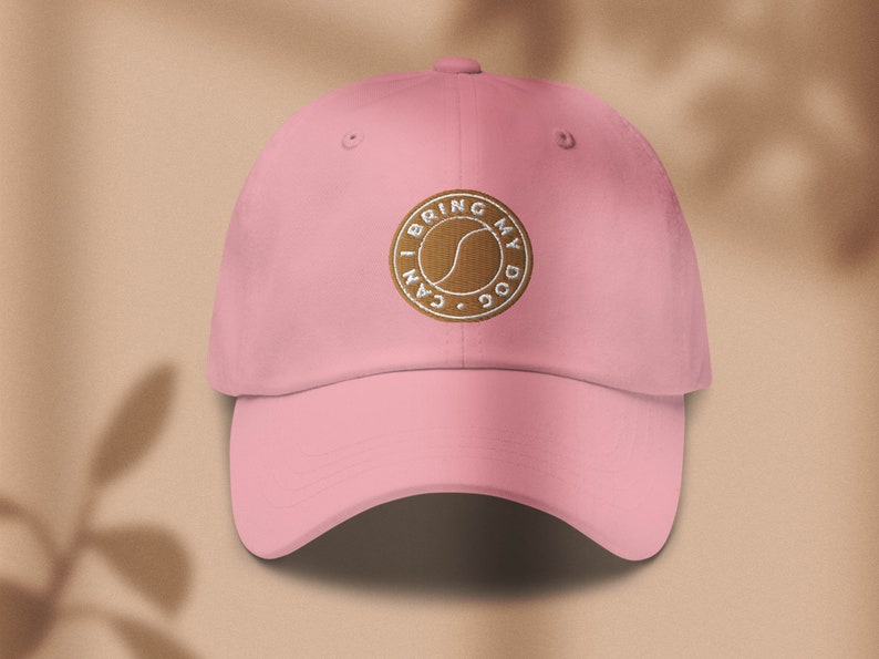 Can I Bring My Dog Embroidered Baseball Hat Dog Mom Hat Pet Lover Hat Dog Owner Hat Pink