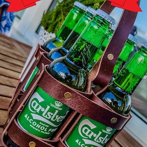 Leather Beer Bottle holder PDF pattern