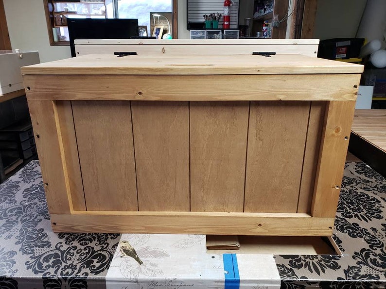 Pine Wood Toy Box Cedar Boxes Foot Locker Storage Box Etsy