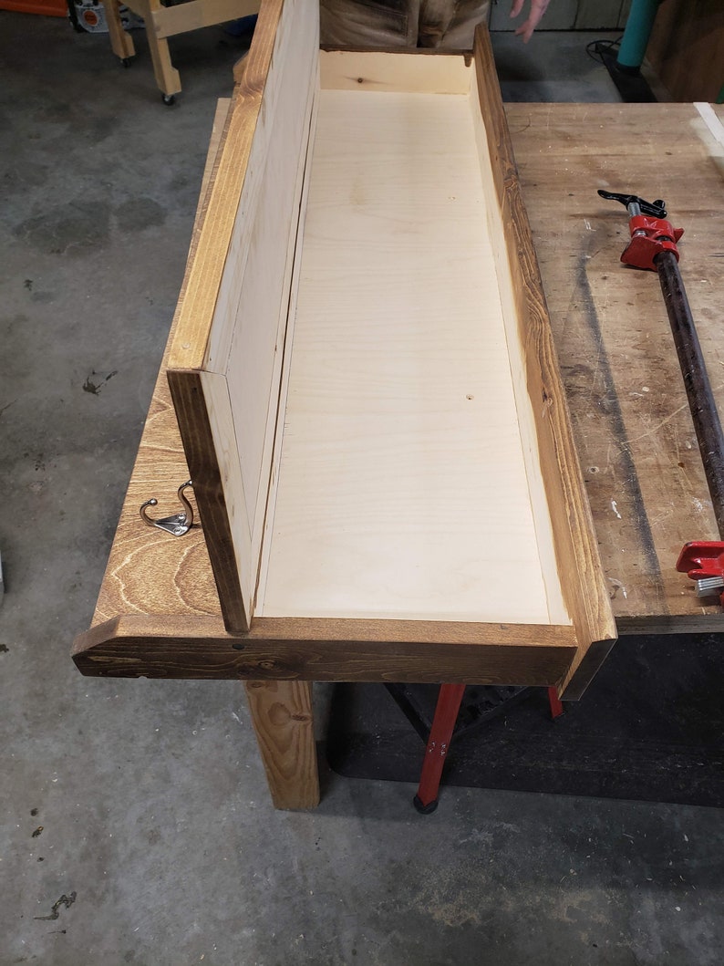 Concealment Storage and Coat Rack With Shelf Pine Coat Rack Etsy