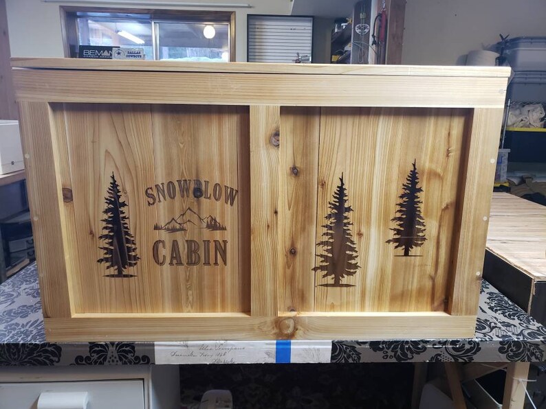 Pine Wood Toy Box Cedar Boxes Foot Locker Storage Box Etsy