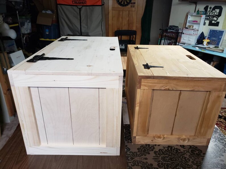 Pine Wood Toy Box Cedar Boxes Foot Locker Storage Box Etsy