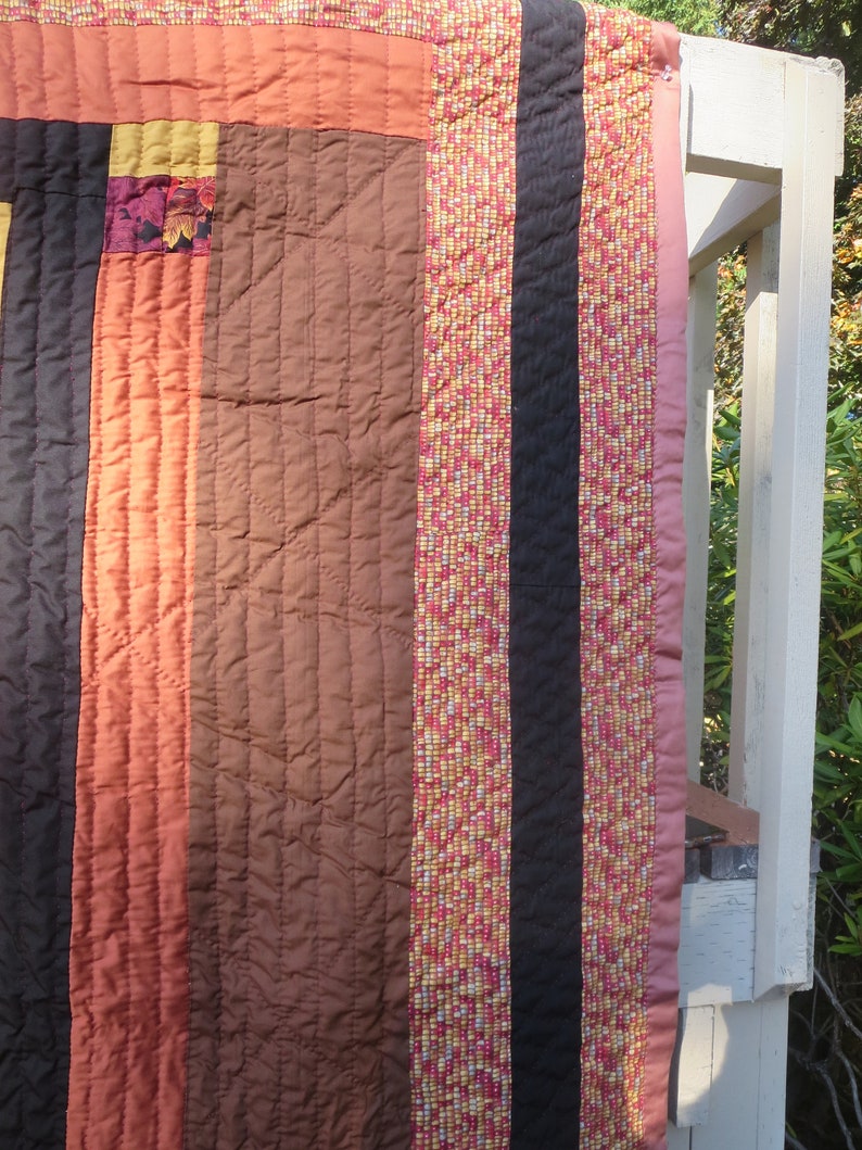 Gee's Bend Quilt, Cotton Quilt, Hand Sewn Quilt, Hand Quilted, Artistic Quilt image 10