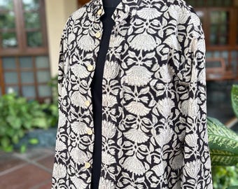 Camicia da uomo in cotone con stampa floreale a blocchi - Stile estivo boho