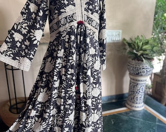 Hand Block Printed / Cotton / Artisan / Indian Textile / Fall Transitional / Everyday Dress / Slow Fashion