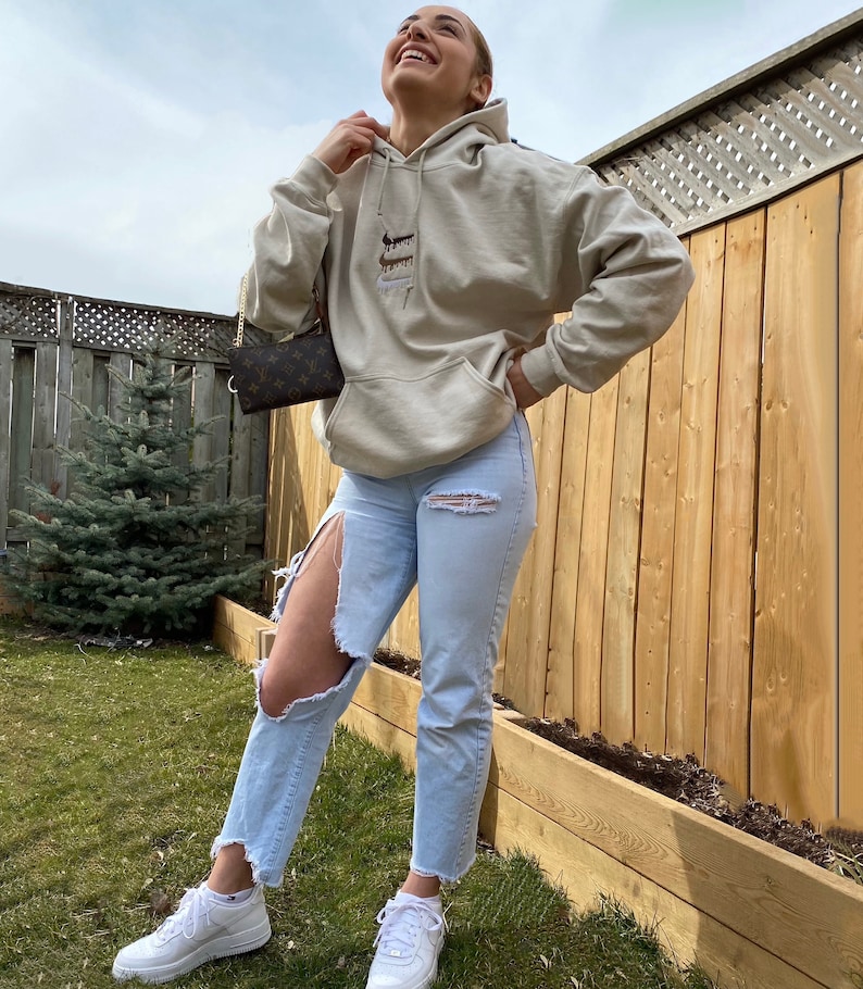 embroidered nike drip hoodie