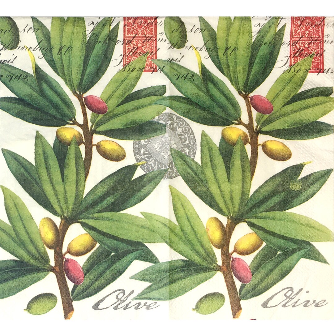 4 Olives Paper Dinner Napkin NAPKINS for DECOUPAGE Etsy