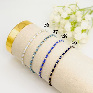 Summer seed bead stacking bracelet | 18k gold filled with colorful tiny beads | beaded stretch bracelet | seed bead | stackable stretch image 10