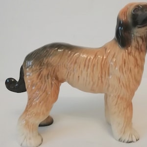 Vintage Coopercraft Afghan Hound Figurine: 1970s Pottery Dog Ornament