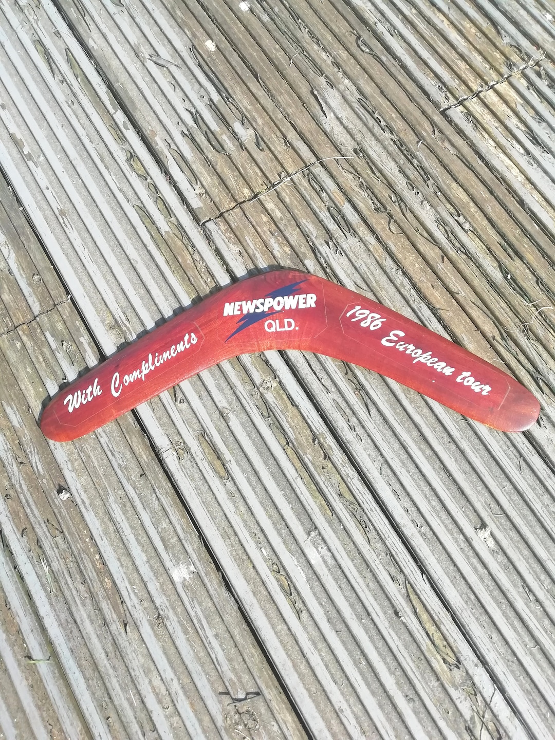 Boomerang Vintage Promotional Item Newspower QLD 1986 Vintage Boomerang