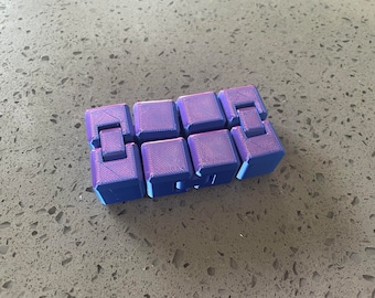 Textured Infinity Cube: 3D Printed Fidget Toy, 40 Colors
