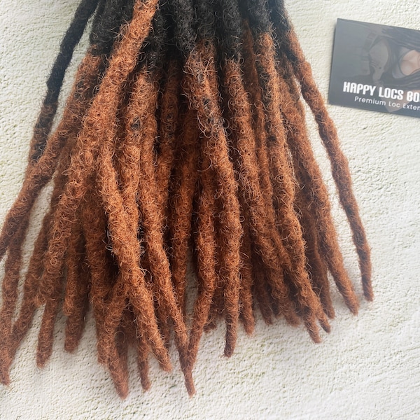 Honey Tips 100% Human Hair Dreadlock Extensions | Textured Interlocked Human Hair Loc Extensions Bundles