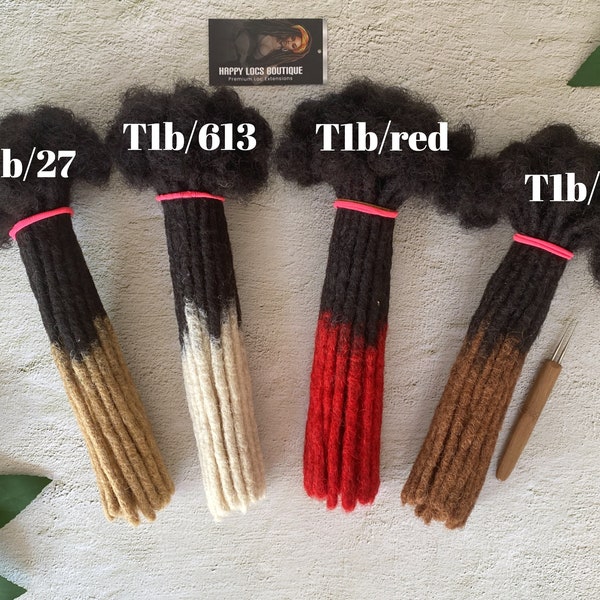 Ombre Human Hair Loc Extensions Bundles | 100% Human Dreadlock Extensions | 10 Locs Per Bundle