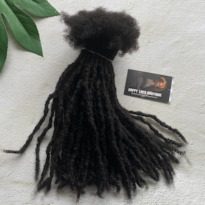 Anwi Texturierte Lockige Spitzen Echthaar Lok-Verlängerungen Bündel | Dauerhafte Echthaar Dreadlock-Verlängerungen | Geschwungene Enden loc