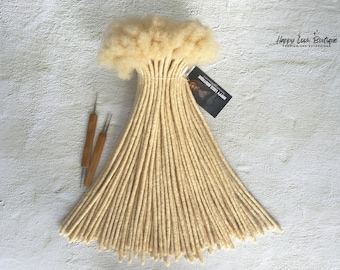 613 Blonde Human Hair Loc Extensions: Hand-Made Dreadlock Bundles