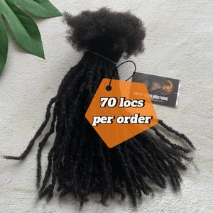 70 Loks bündeln | Anwi Strukturierte Lockige Spitzen Echthaar Lockenverlängerungen | Dauerhafte Echthaar Dreadlock-Verlängerungen