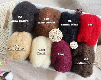 Afro Kinky Human Hair Bulk, 8 Inch for Dreadlocks & Twists (30g)