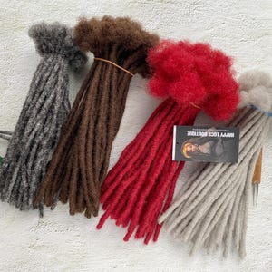 70 Locs Bundle Human Hair Loc Extensions | Natural Dreadlock Extensions Handmade with 100% Human Hair | Various Colors