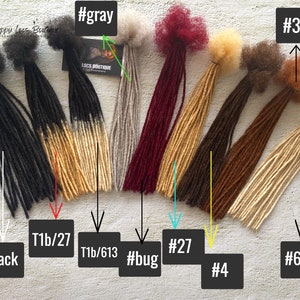 Sisterlocs Extensions | 100% Human Hair Microlocs Extensions | Mini Textured Loc 0.2cm Thickness｜Varied Colors