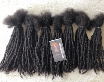 Teksturowane przedłużki z włosów ludzkich z kręconymi końcówkami (100 szt., 0,4-0,8 cm, 1B Natural Black)