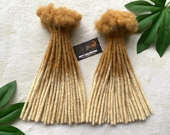Ombre Blonde Human Hair Loc Extensions: #27/613 Dreadlock Bundles