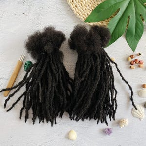135 Locs Bundle Textured Interlocked Human Hair Loc Extensions | Dreadlock Extensions Human Hair for Men and Woman | Size of 0.4cm,0.5cm