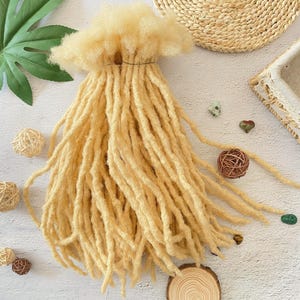 100 Blonde Anwi Strukturierte Echthaar Dreadlock Locken in den Größen 0,4 cm - 0,6 cm-0,8 cm | 613 Blonde Echthaar Lox Inlays