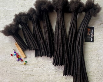 Standard Loc Extensions Handmade 100% Human Hair | Natural Dreadlock Extensions Various Lengths