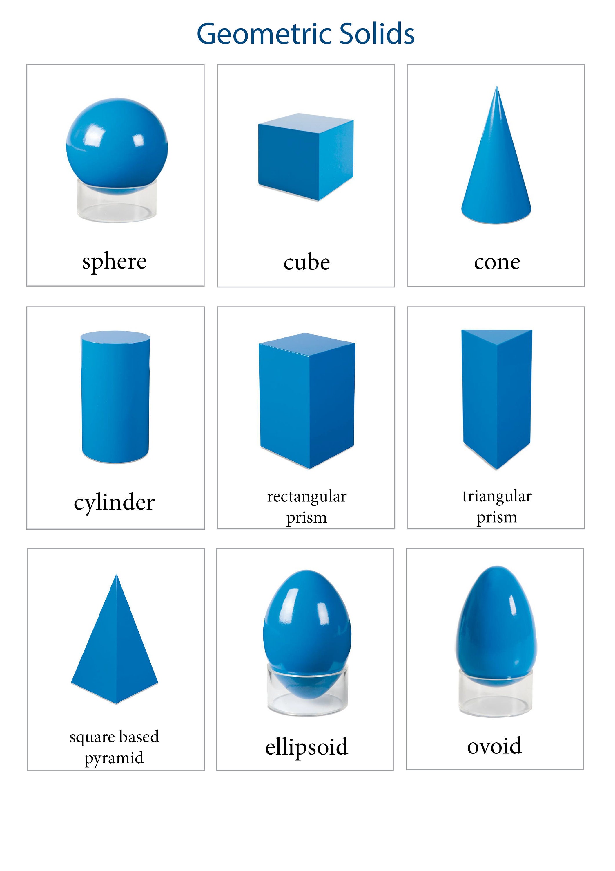 Geometric Solids 3part Cards & Bases Etsy Singapore