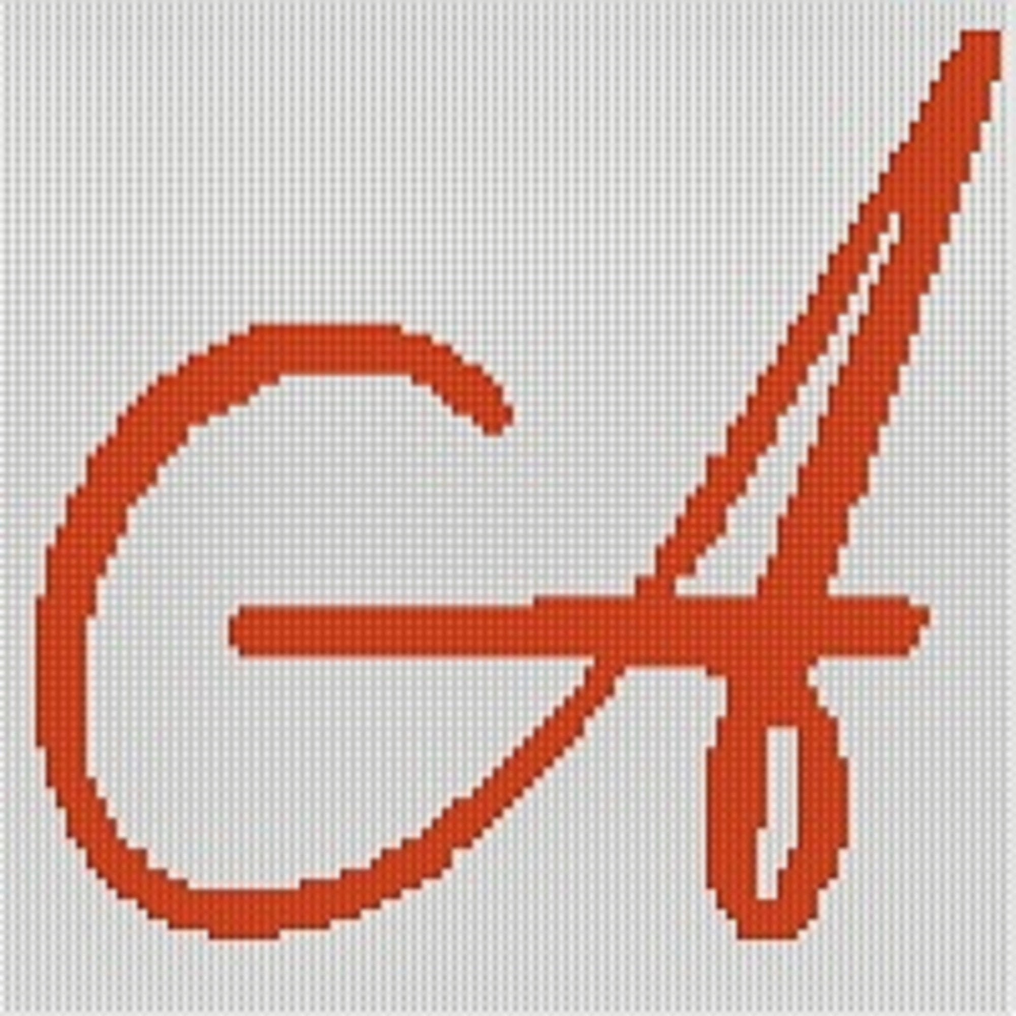 Letter A cross stitch pattern pdf alphabet embroidery monogram Etsy