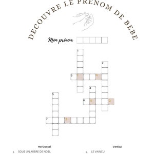 Baby Name Announcement (Personalized Crossword)
