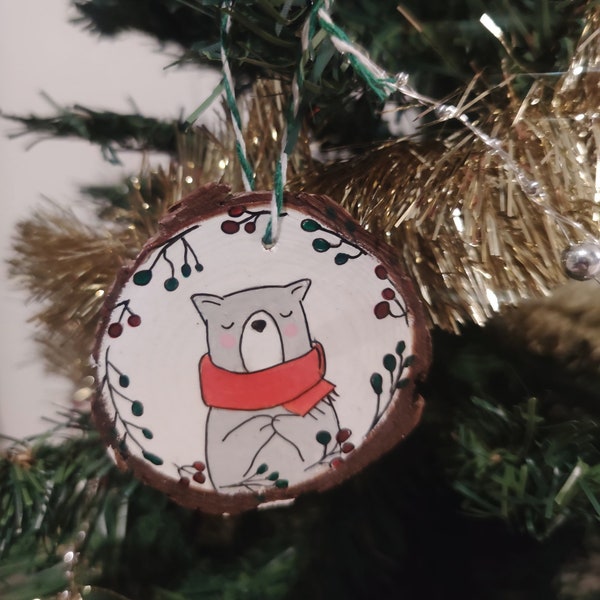 Décoration Noël en bois : animaux