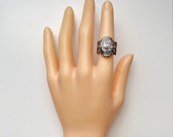 Rose Design Size 6 Vintage Ring