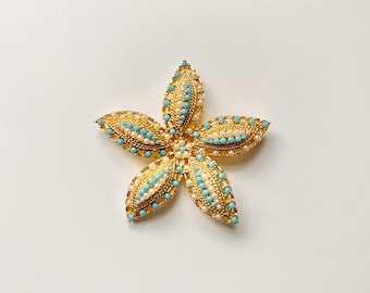 Vintage Sarah Cov Signed 1968 Sea Star Brooch