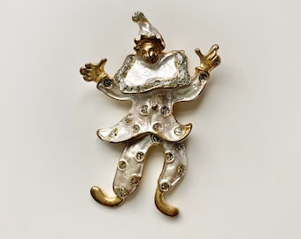 Details about   Clown Large Vintage Gold Pin Brooch D-4131 