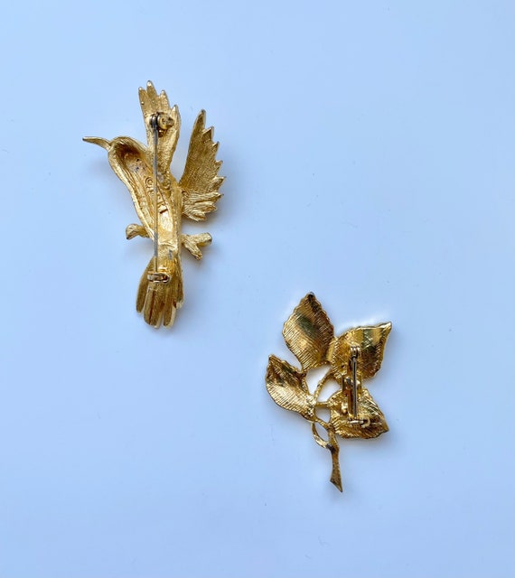 Golden Dove & Branch Brooches - image 2